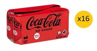 Coca-Cola 可口可樂 - 零系可口可樂 330ML x16 (款式隨機)