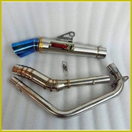 ◊ ﹊ ❥ Conical 1Set Daeng sai4 Exhaust pipe 51mm for Tmx 150 Supremo Tmx 125/155 Raider carb Raider