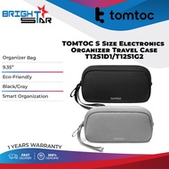 TOMTOC S Size Electronics Organizer Travel Case T12S1D1/T12S1G2- 9.35"/Eco-Friendly/Black,Gray