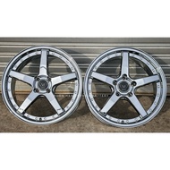 New Car Sport Rim Flow Forming WORK VERZ KCV03 17x7J 4x100 17x7.5J 5x113 ET40 Super Chrome - Ready S