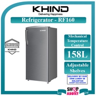 KHIND Single Door Refrigerator RF160 158L/KHIND Peti Sejuk 1 Pintu RF160 158L