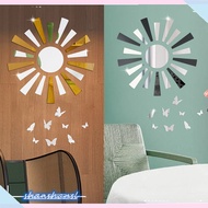 Shanshan Acrylic Mirror Wall Stickers Sunflower Butterfly Reflective Mirror Wallpaper Home Decor Accessories For Living