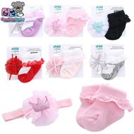 [ Genius Baby House ] 0-6m Baby socks and Baby Headband Set 2in1 Set S1995