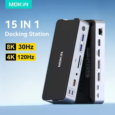 MOKiN USB C Hub Usb Type C Laptop Docking Station Multi-port Adapter HDMI RJ45 PD3.0 USB-A 2.0 3.0 S