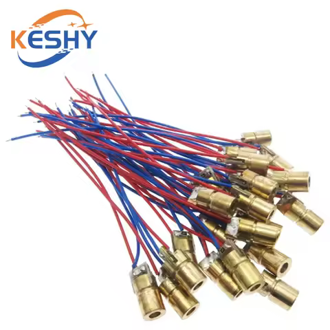 10PCS Adjustable Mini Laser Pointer Diode RED Dot Laser Diod Circuit 3V/5V 5mW 650nm Module Pointer