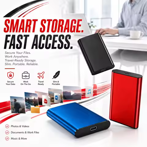1TB External Hard Drive 2TB Portable Solid-state Drive USB High-speed Interface Hard Drive Suitable 