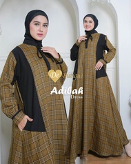 ADIBAH DRESS BY DE BUTIQUE/ GAMIS LINEN/ BAJU MUSLIM DEBUTIQUE/ DRESS GAMIS KOTAK KOTAK