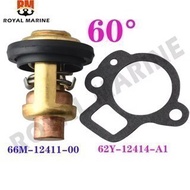 66M-12411-00 Thermostat and gasket 60 Degrees 140F For Yamaha Outboard Motor 4 stroke 66M-12411-00 ,