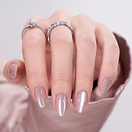 BTArtbox Press On Nails Short - Pink Ombre Almond Press On Nails with Glue for Women, Opaque Soft Ge