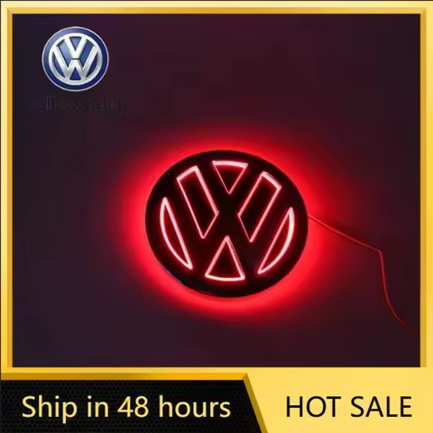 For VOLKSWAGEN VW 11cm 5D LED for Volkswagen VW logo lamp front grille logo+trunk logo applies to CC