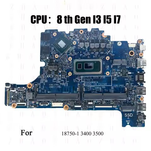 L+ For Dell Latitude 3400 3500 Laptop Motherboard CN-0KVN26 with i5 i7 CPU 18750-1