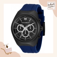 ♞,♘,♙Technomarine820008MonsunBlackDIalBlueSIliconeStrap45mmMen'sWatch