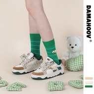 < DAMAHOOV > Striped Socks Women's Socks Cartoon Sports Socks Dopamine Street Trendy Socks Cute Mid-