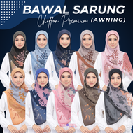 Tudung Bawal Sarung Chiffon Premium Awning Scuba Bidang 45