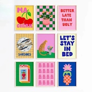 Oil Painting By Number FiguresColorful Eclectic Poster Set Home Decoration Painting Wall Bedroom Hot