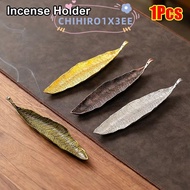 CHIHIRO1X3EE 1Pcs Incense Holder, Alloy 22cm Long Leafs Cense,  Portable Incense Stand Meditation Ro