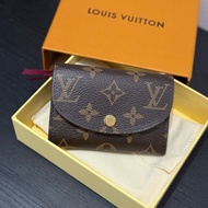 💯🆕 LV Wallet Rosalie 經典老花 零錢包 玫紅色