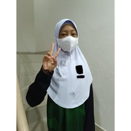 Tudung Sekolah Sarung Hitam Dan Putih