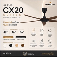 Alpha Cosa EX9 CX20 5B 56 40 46 5Blade Baby Ceiling Fan DC Motor Remote Kipas  Angin Siling 风扇 black