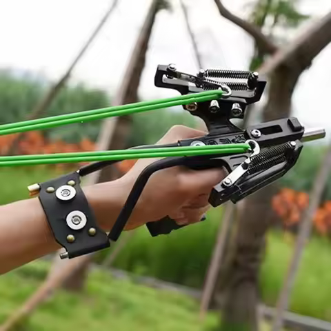 Laser Slingshot Black Hunting Bow Catapult Fishing Bow Outdoor Powerful Slingshot for Shooting Cross