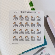 COMELS Birthday Daily Chores Sticker Sheet for Planner Bullet Journals Journaling Diary
