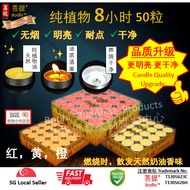 【SG Seller】菩提 小酥油粒8小时 50 粒 Bodhi 8Hours 50 pieces Smokeless Butter Tealight Candles Buddhist
