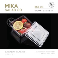 25PCS PLASTIC SALAD PUDDING MICA SQUARE 12x12 cm / DATE PLACE MICA / SQUARE SALAD MICA 350 ml / SQUA