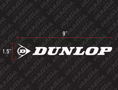 For (2Pcs) DUNLOP TIRE BRAND CAR sticker vinyl decal