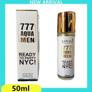 LOVALI 777 AQUA Men Pour Homme 50ML Men Perfume 50ml Viral Pocket Perfume for HIM / Pemborong Minyak