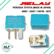 DENSO Relay 12V 4-Pin [90987-02027 / 156700-2870] for Toyota Perodua Headlamp Horn Fan Relay
