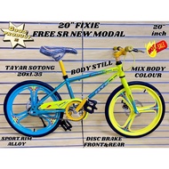 20-INCH FIXIE Bike 20-INCH Children's Bike/ 20-INCH Bike/ for 7-11 Years Old/FIXI SPORT RIM/ (FREE S