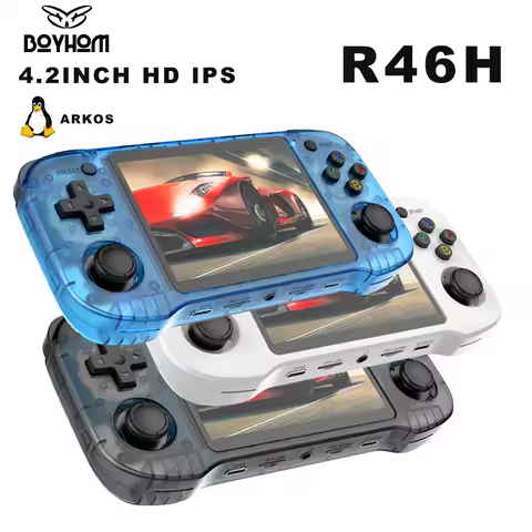 R46H Retro Handheld Game Console Linux System 4.2Inch IPS Portable Pocket Player 128G 29K Games Vide