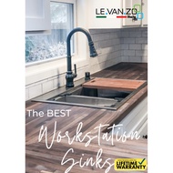 [LEVANZO] WORKSTATION SERIES KITCHEN SINK ~ TOP MOUNT MODEL