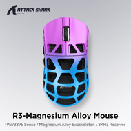 ATTACK SHARK | Magnesium Alloy Attack Shark R3 Tri-Mode Mouse PAW3395 Sensor 8000Hz High Refresh Web