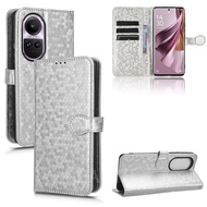 Handphone Case OPPO Reno 10 Pro Reno10 Pro+ 5G 2023 Wallet Flip Frosted Matte PU Leather Folding Stand With Hand Strap Shockproof Phone Casing Oppo Reno10Pro Plus