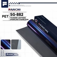 FANCHI SG882 SG-882 ID-8812 Thunder Lightning Sparkling Chameleon PET 152CM per meter