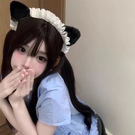 FL10.19 Cat Maid Headband Double-Sided Wear Lolita Cat Ear Headband Girl Heart Cute Accessories Phot