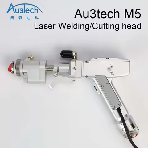 Au3tech M5 Laser Welding Head Multi-functional Handheld weld/cut/clean Gun 2000W Air/Water Cooling F