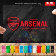 Cutting Sticker Arsenal 1886 Variation Motorcycle Car Sticker Embossed Cool On Dashboard Fender Visor Body Glass Helmet Laptop Hologram Reflective Waterproof Side Body Vario Beat NMAX PCX Vespa Aesthetic Club Premier League The Gunners Windshield Bola