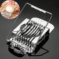 Stainless Steel Egg Slicer, Heavy Duty Boiled Egg Cutter With Metal Wire, Multi-Function Slicer For 