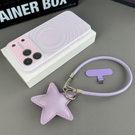 for iPhone 13 14 15 16 17 pro max Star hanging rope I Large Window I With Ai Button I Water ripple I