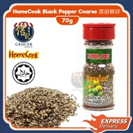 [100% HALAL] HomeCook Black Pepper Coarse 70g 黑胡椒碎 Grocery Peppercorn Pepper Spices Grains 调味料杂货 配料 黑白 胡椒粒