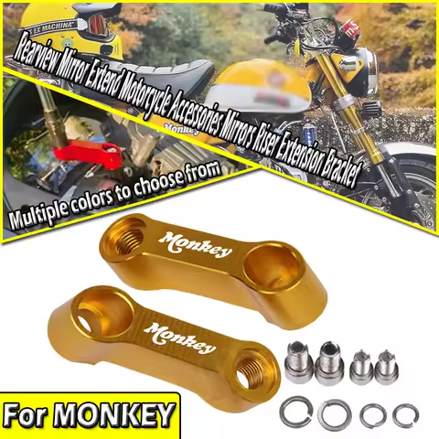 10mm 8mm Rearview Mirror Extend Motorcycle Accessories Mirrors Riser Extension Bracket For Monkey 12
