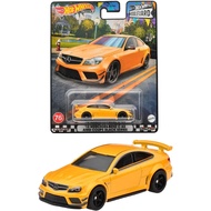 (Premium rubber Wheels) Hot Wheels 1/64 Boulevard model car - '12 Mercedes-Benz C63 AMG Coupe Black 