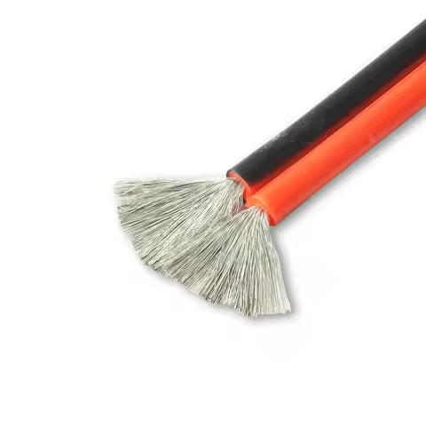 2Pin Silicone Electrical Wire 22/20/18/16/14/12AWG Flexible Heat Resistant Silicone Cable For Solar 