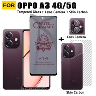 OPPO A3 A3X Privacy Tempered Glass  OPPO  A60 A80 A3 Pro Screen Protector+Camera Lens Glass+Back Fil