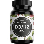 D3 K2 Dose 180 Tablet dengan 5000 IU D3 & 100 mcg K2 MK7 setiap tablet dihasilkan di Jerman