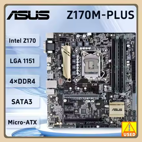 Asus Z170M-PLUS Motherboard Intel Z170 LGA 1151 support Core i3-6100 7400 6500 DDR4 64GB PCI-E 3.0 M