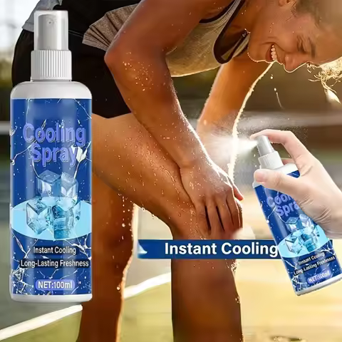 100ml Summer Cooling Spray Portable Ice Feeling Body Cooling Mist Long-lasting Refreshing Cool Spray