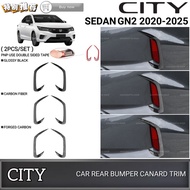 AMAZING HONDA CITY GN2 SEDAN 2020-2025 CAR REAR BUMPER CANARD LIP GARNISH REAR REFLECTOR CANARD VENT